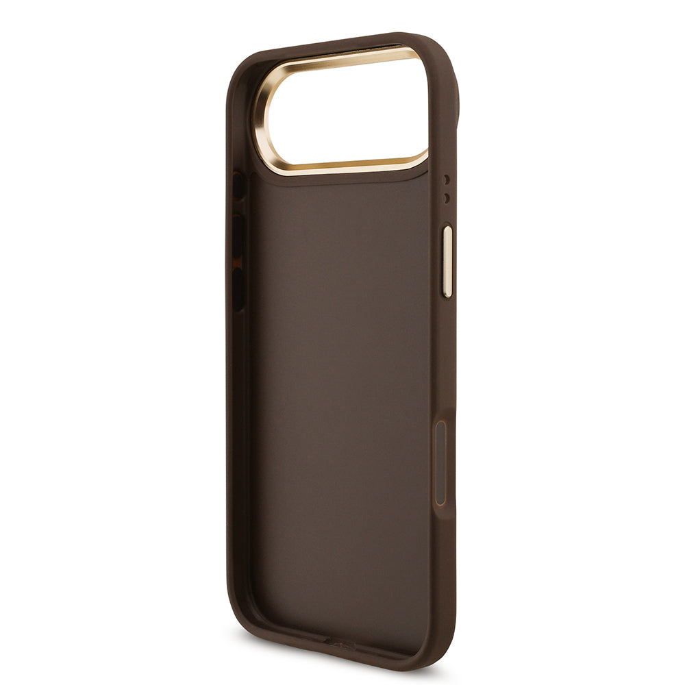 Apple iPhone 17 Air Case Guess Original Licensed 4G Large Metal Logo Thick Strap Cover Black