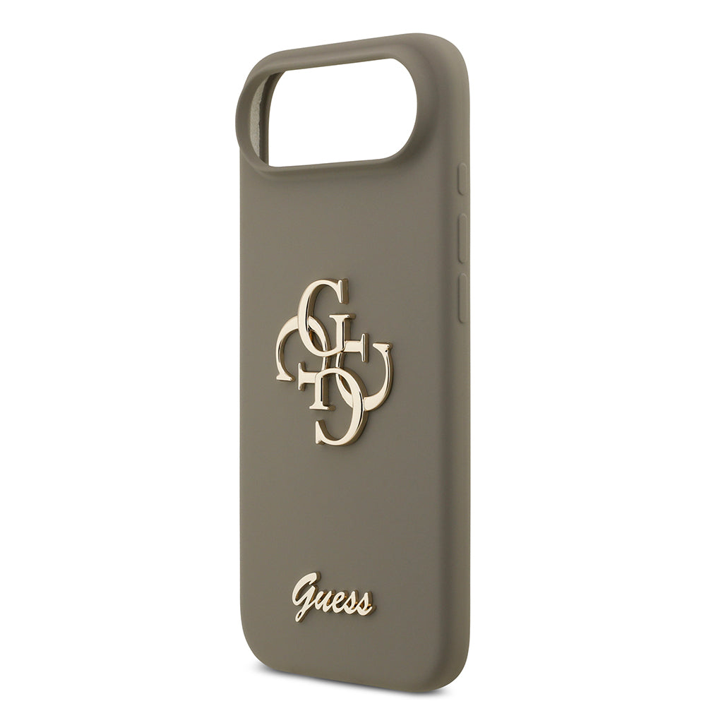 Apple iPhone 17 Air Kılıf Guess Orjinal Lisanslı Grained Yazı Logolu Kapak Pembe