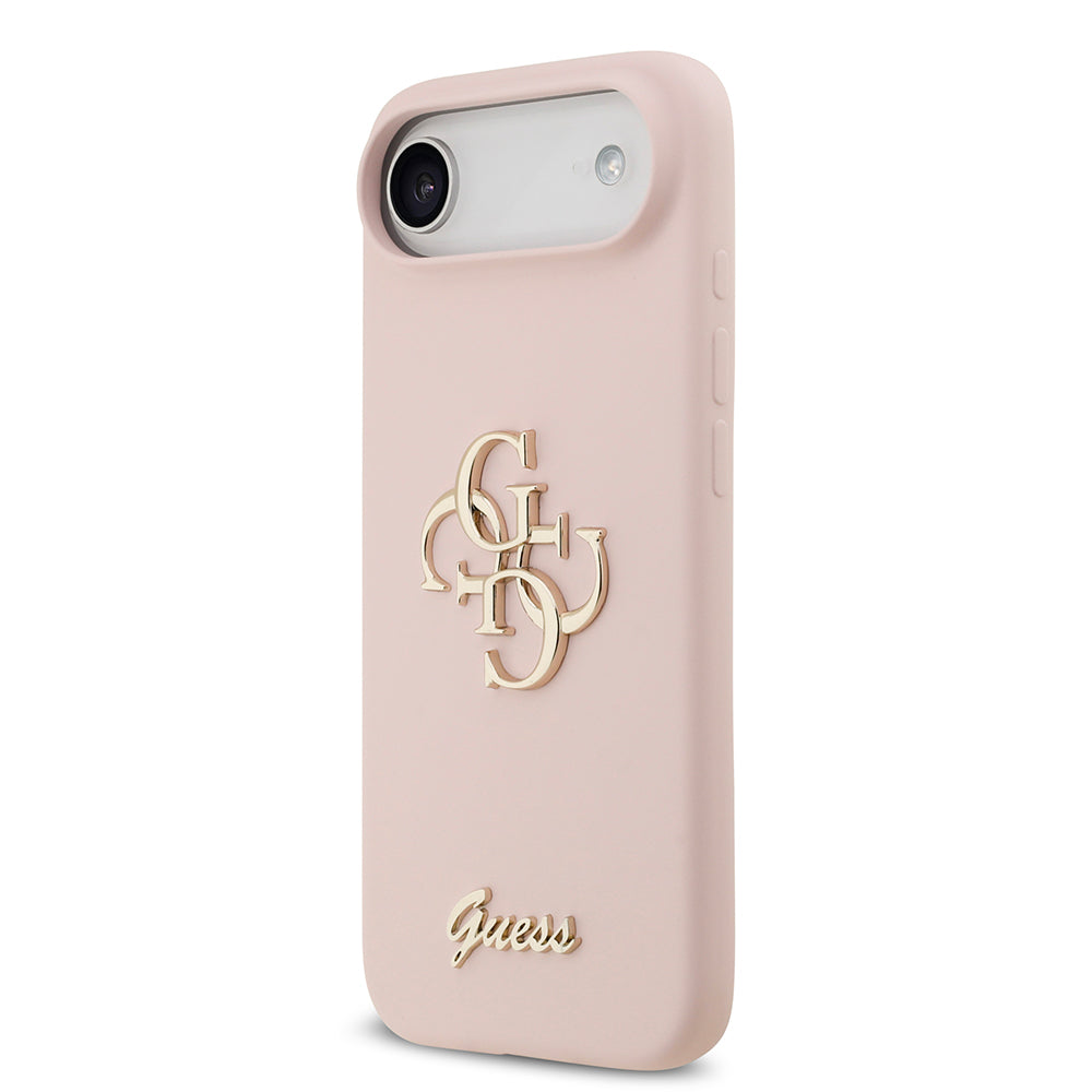 Apple iPhone 17 Air Kılıf Guess Orjinal Lisanslı Grained Yazı Logolu Kapak Kahverengi
