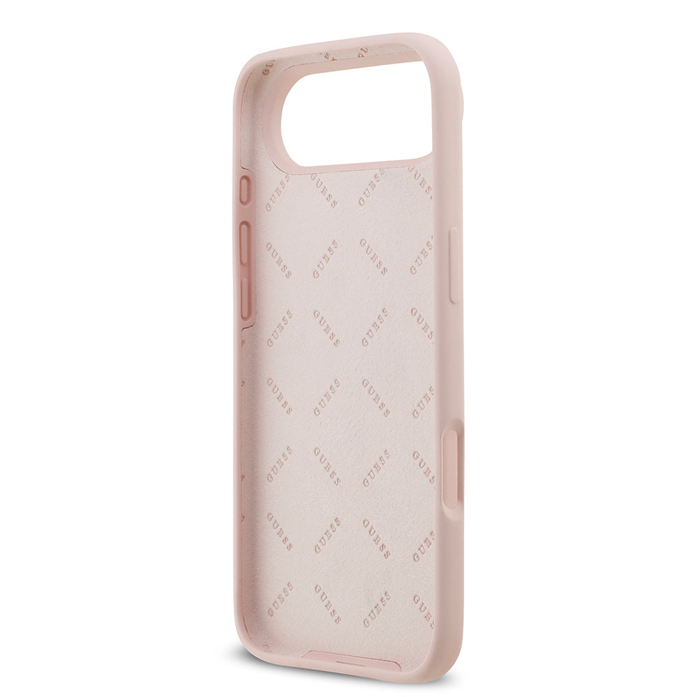 Apple iPhone 17 Air Kılıf Guess Orjinal Lisanslı Grained Yazı Logolu Kapak Kahverengi