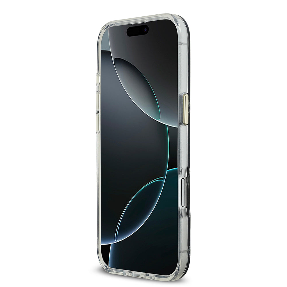 Apple iPhone 17 Air Case Guess Original Licensed Metal Camera Frame Glitter Mirror Cover Silver