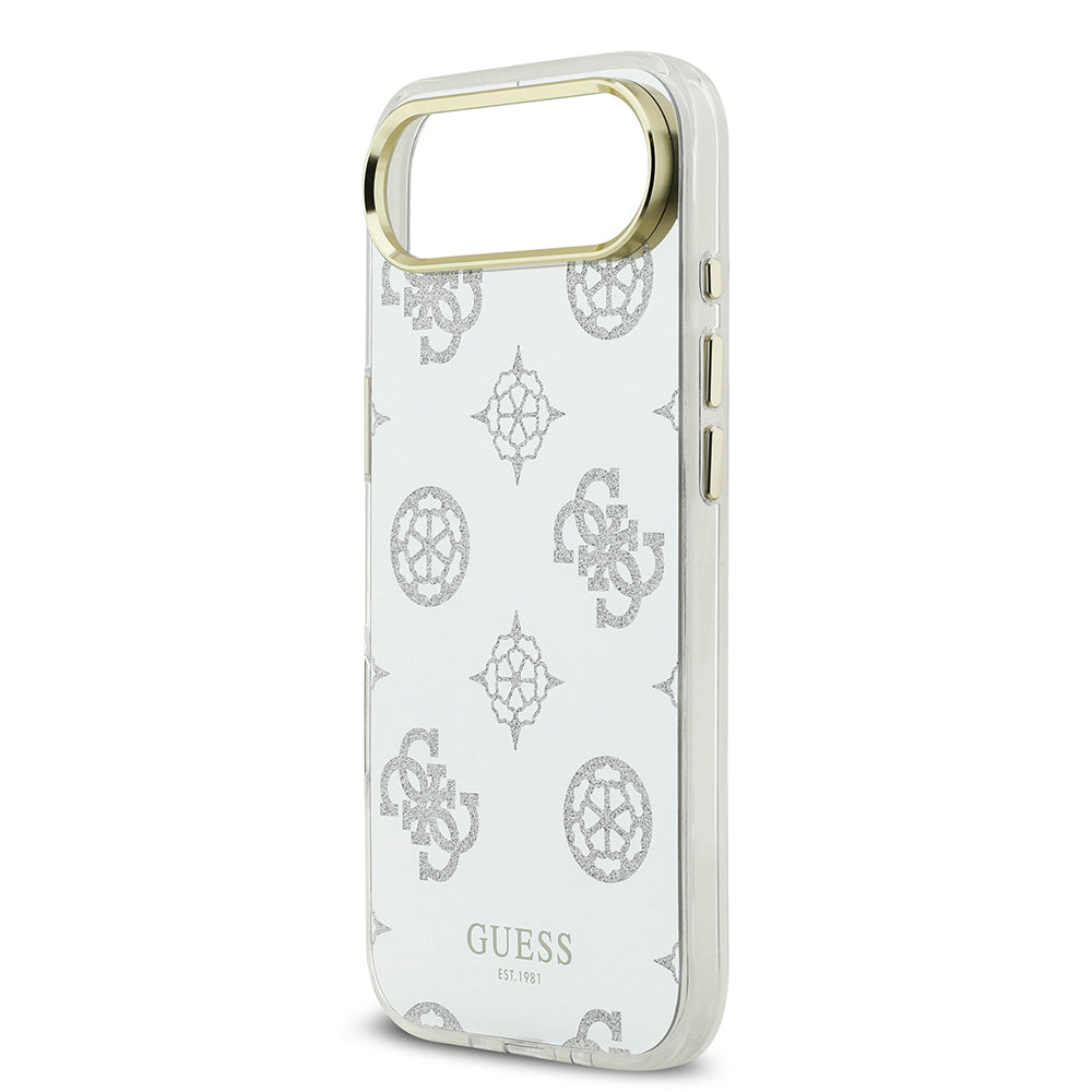 Apple iPhone 17 Air Case Guess Original Licensed Metal Camera Frame Glitter Mirror Cover Silver