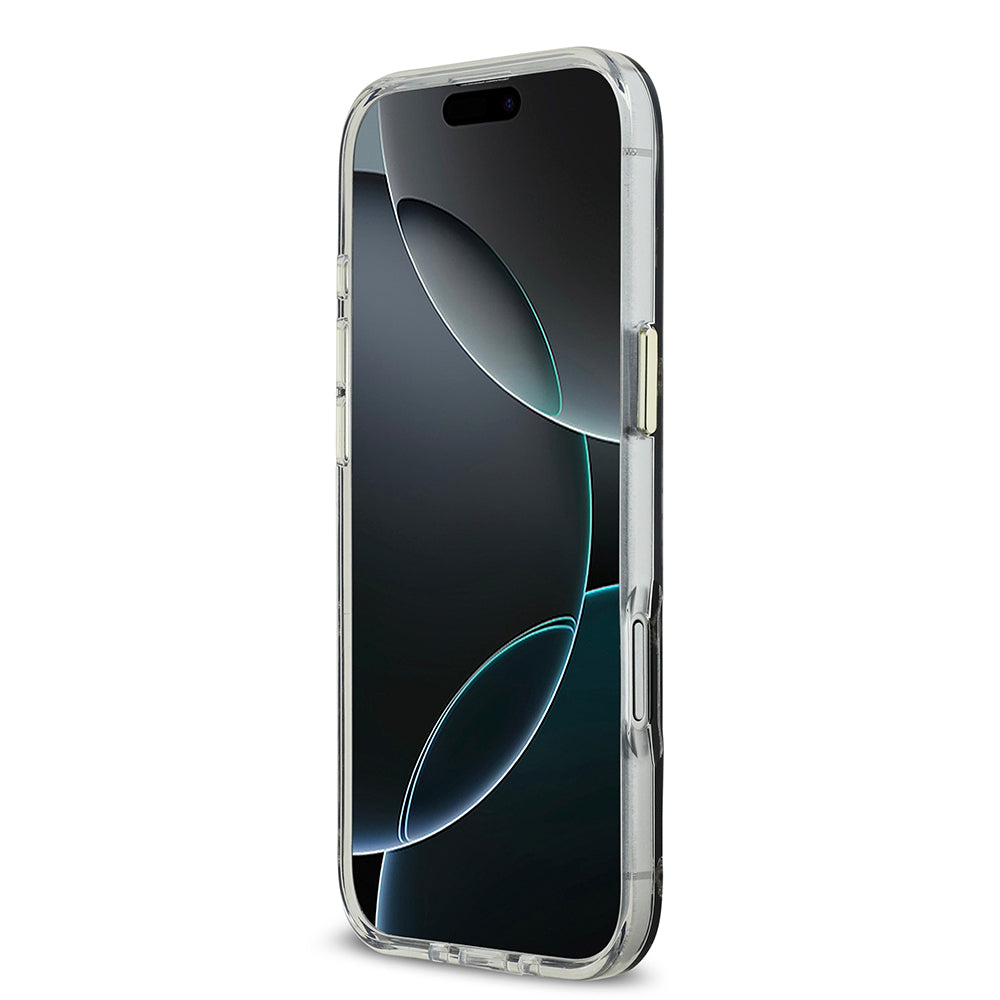 Apple iPhone 17 Air Case Guess Original Licensed Metal Camera Frame Glitter Mirror Cover Silver