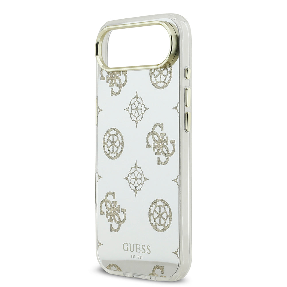 Apple iPhone 17 Air Case Guess Original Licensed Metal Camera Frame Glitter Mirror Cover Silver
