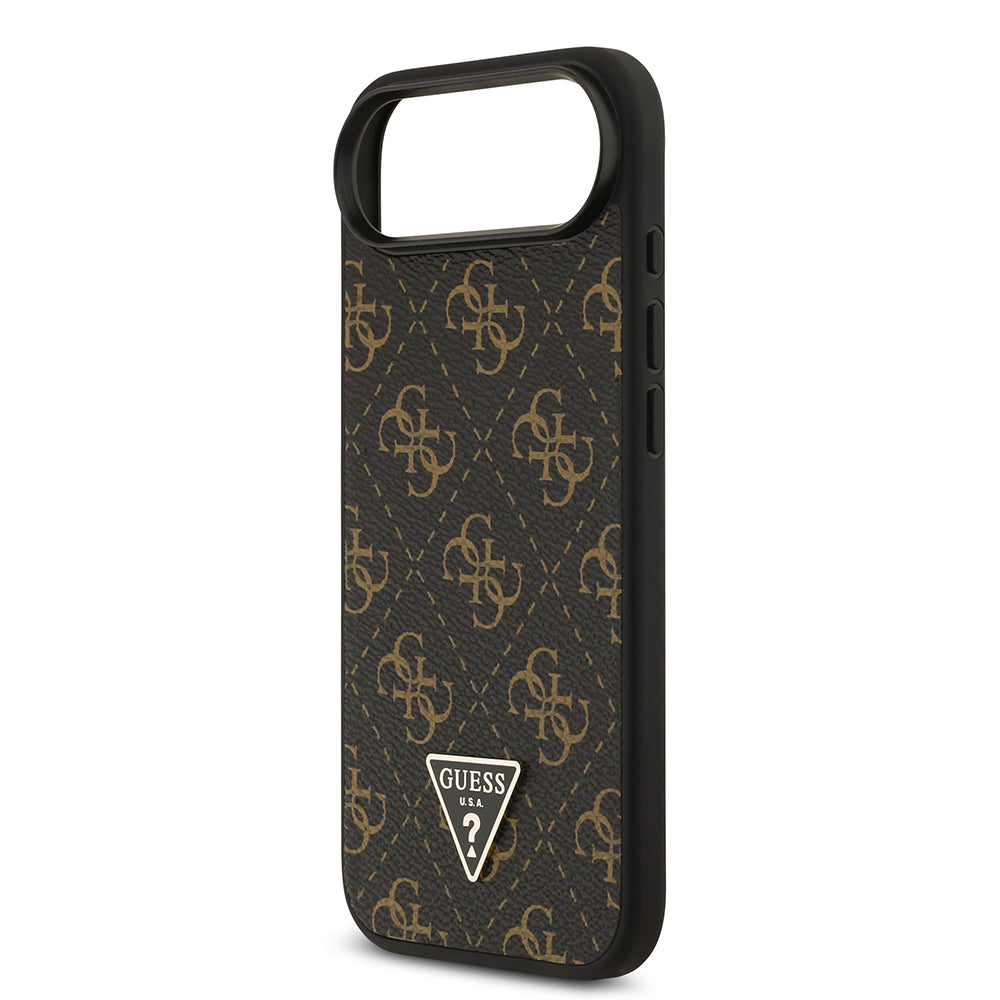 Apple iPhone 17 Air Case Guess Original Licensed PU Leather 4G Patterned Triangle Logo Cover Black