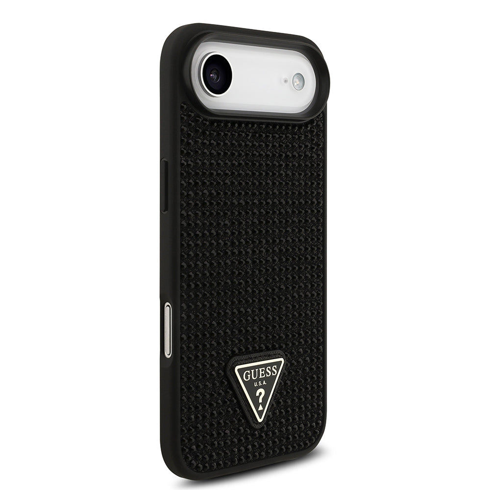Apple iPhone 17 Air Case Guess Original Licensed Stone Back Surface Triangle Logo Cover Gold