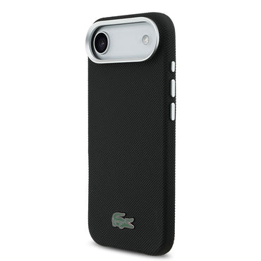 Apple iPhone 17 Air Kılıf Lacoste Orjinal Lisanslı M-Safe Şarj Özellikli PVC Pike Desenli Arka Yüzey İkonik Timsah Dokuma Logolu Kapak
