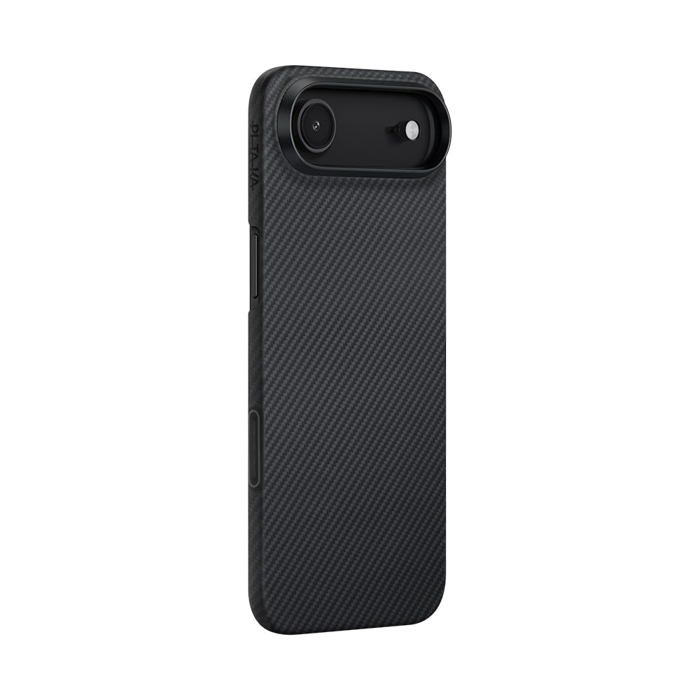 Apple iPhone 17 Air Case with M-safe Charging Feature 1500D Aramid Fiber Pitaka Ultra-Slim Classic Series Black-Grey Twill Cover Black-Grey