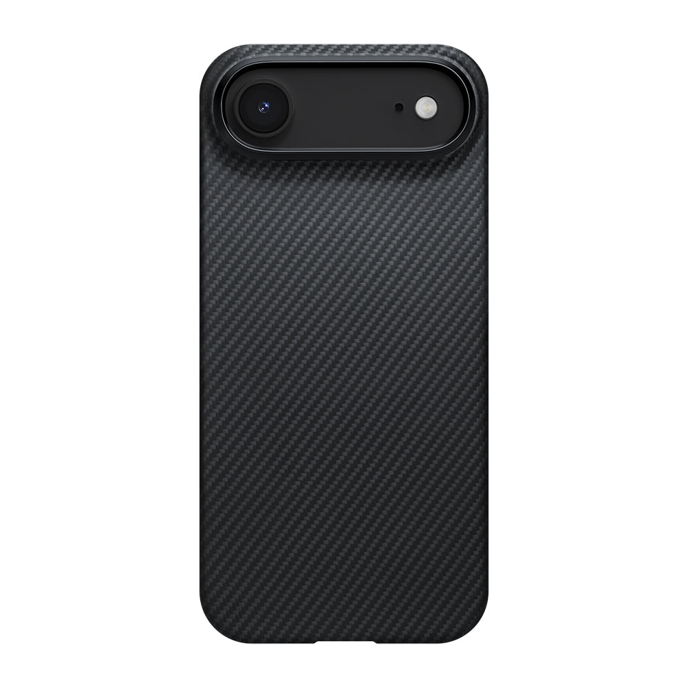 Apple iPhone 17 Air Case with M-safe Charging Feature 1500D Aramid Fiber Pitaka Ultra-Slim Classic Series Black-Grey Twill Cover Black-Grey