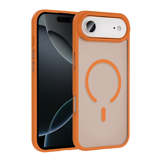 Apple iPhone 17 Air Case M-safe Charging Feature Matte Back Surface Zore Sio Cover Orange