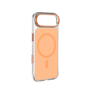 Apple iPhone 17 Air Kılıf M-safe Şarj Özellikli Metal Kamera Çerçeveli Airbag Tasarımlı Lenyes CK221 Sert PC Kapak Şeffaf