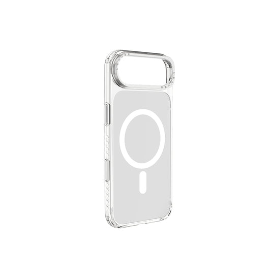 Apple iPhone 17 Air Kılıf M-safe Şarj Özellikli Metal Kamera Çerçeveli Airbag Tasarımlı Lenyes CK221 Sert PC Kapak Şeffaf