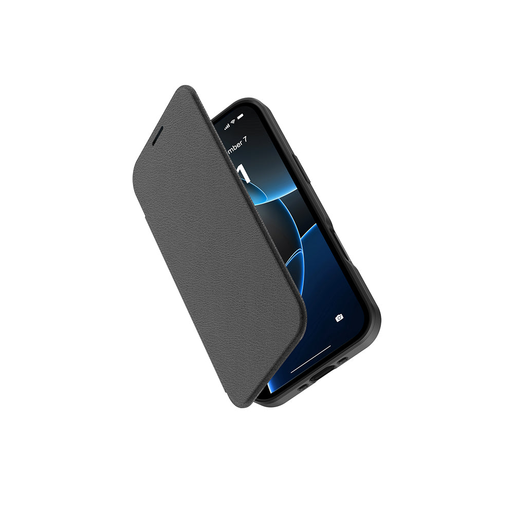 Apple iPhone 17 Air Case M-Safe Charging Feature Raptic Air Folio Transparent Card Holder Cover Case Black