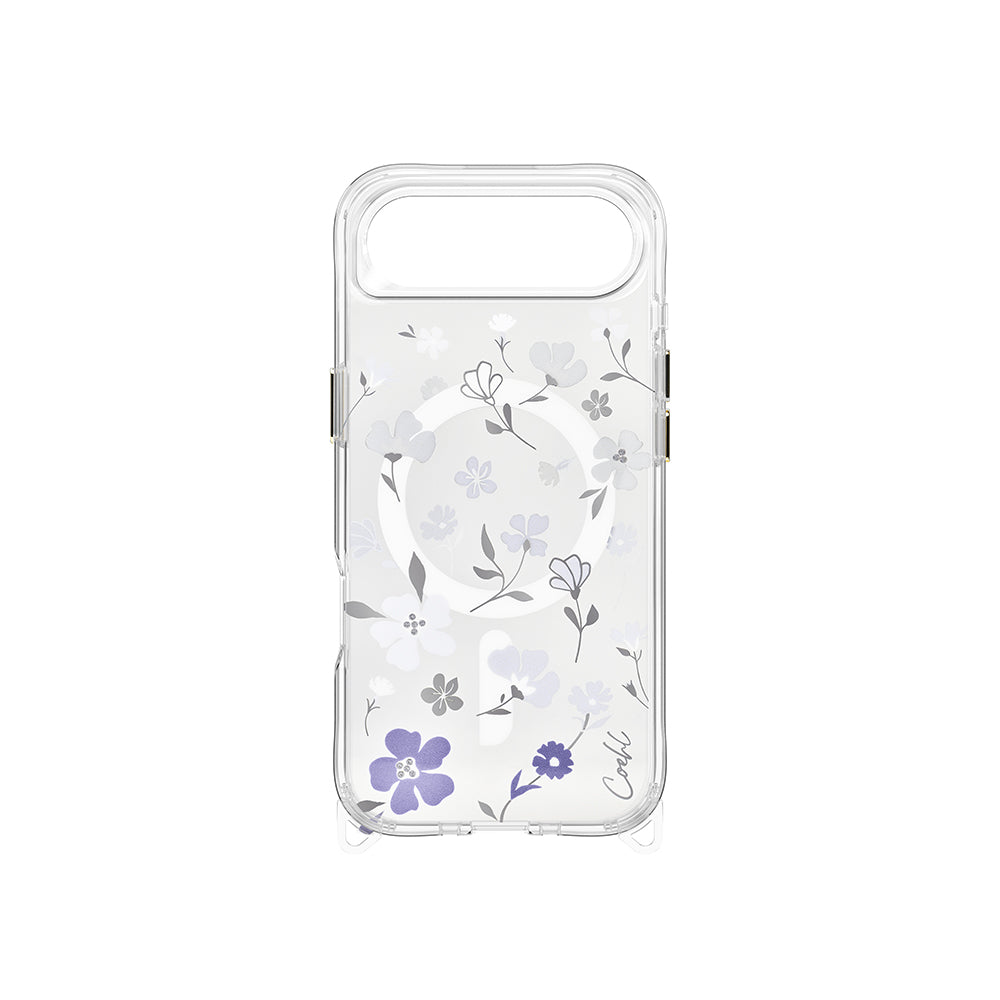 Apple iPhone 17 Air Case M-safe Charging Feature Transparent Back Surface Floral Coehl Amara Cover Lilac
