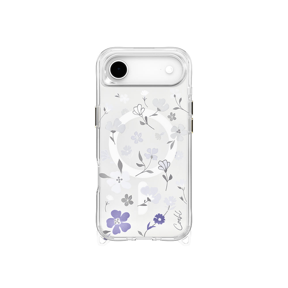 Apple iPhone 17 Air Case M-safe Charging Feature Transparent Back Surface Floral Coehl Amara Cover Lilac