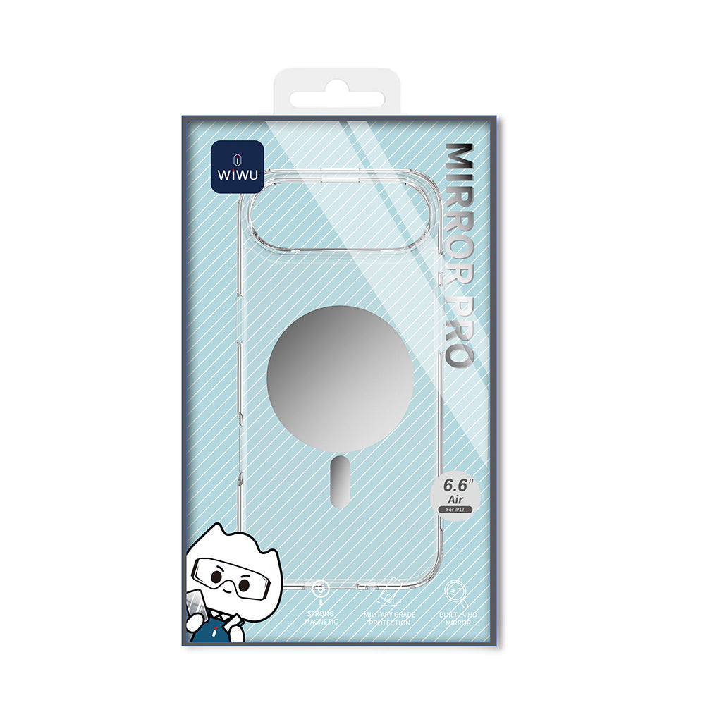 Apple iPhone 17 Air Case M-safe Charging Feature Wiwu MCC-701 Mirrored Pro Series Hard PC Cover Transparent