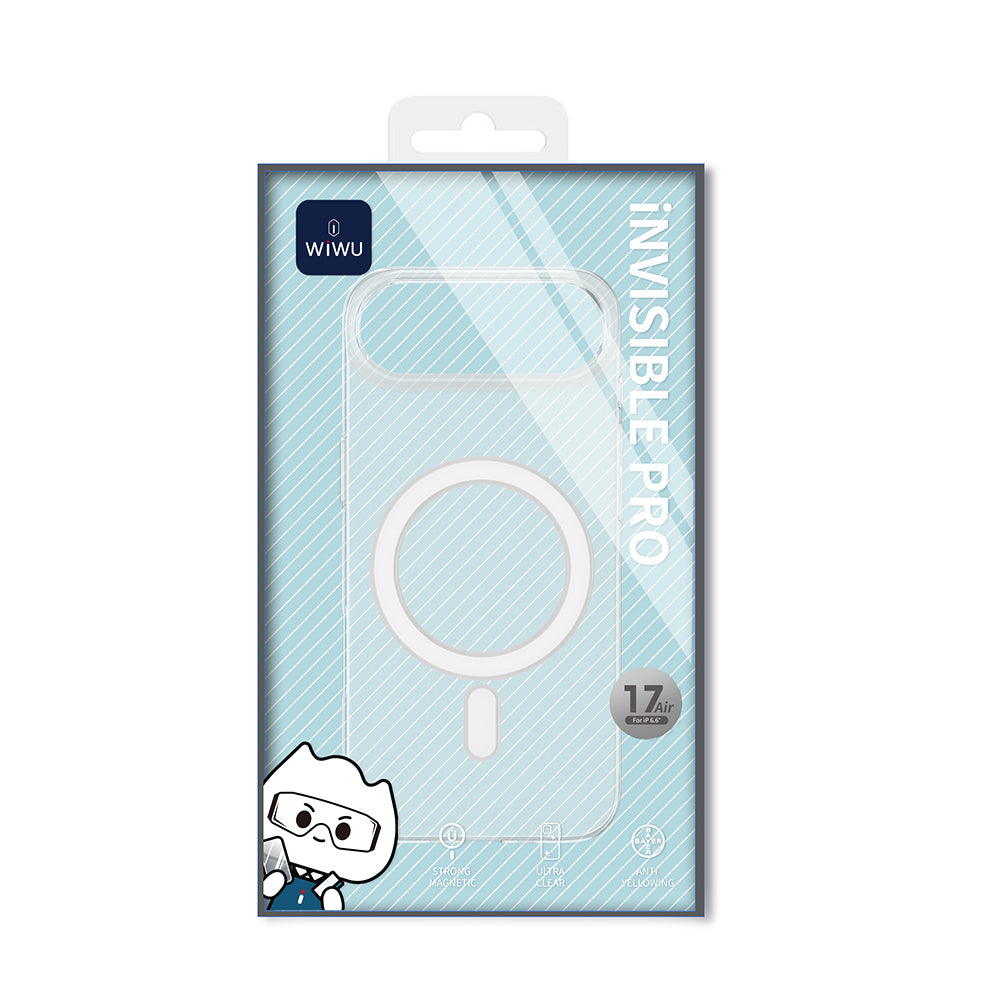 Apple iPhone 17 Air Case M-safe Charging Feature Wiwu YXK-207 Invisible Pro Hard PC Cover Transparent