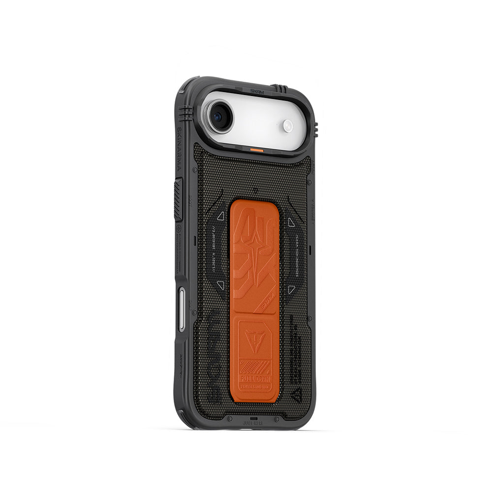 Apple iPhone 17 Air Kılıf SkinArma M-safe Şarj Özellikli Airbag Tasarımlı Standlı Phantom Kapak Siyah
