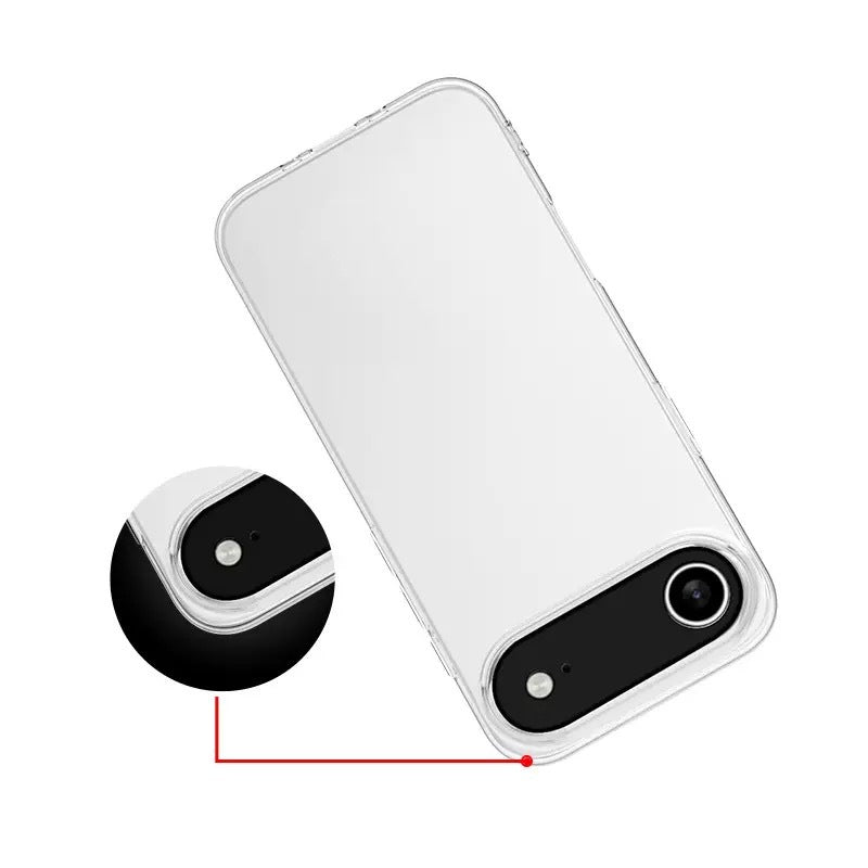 Apple iPhone 17 Air Case Zore Super Silicone Cover Transparent