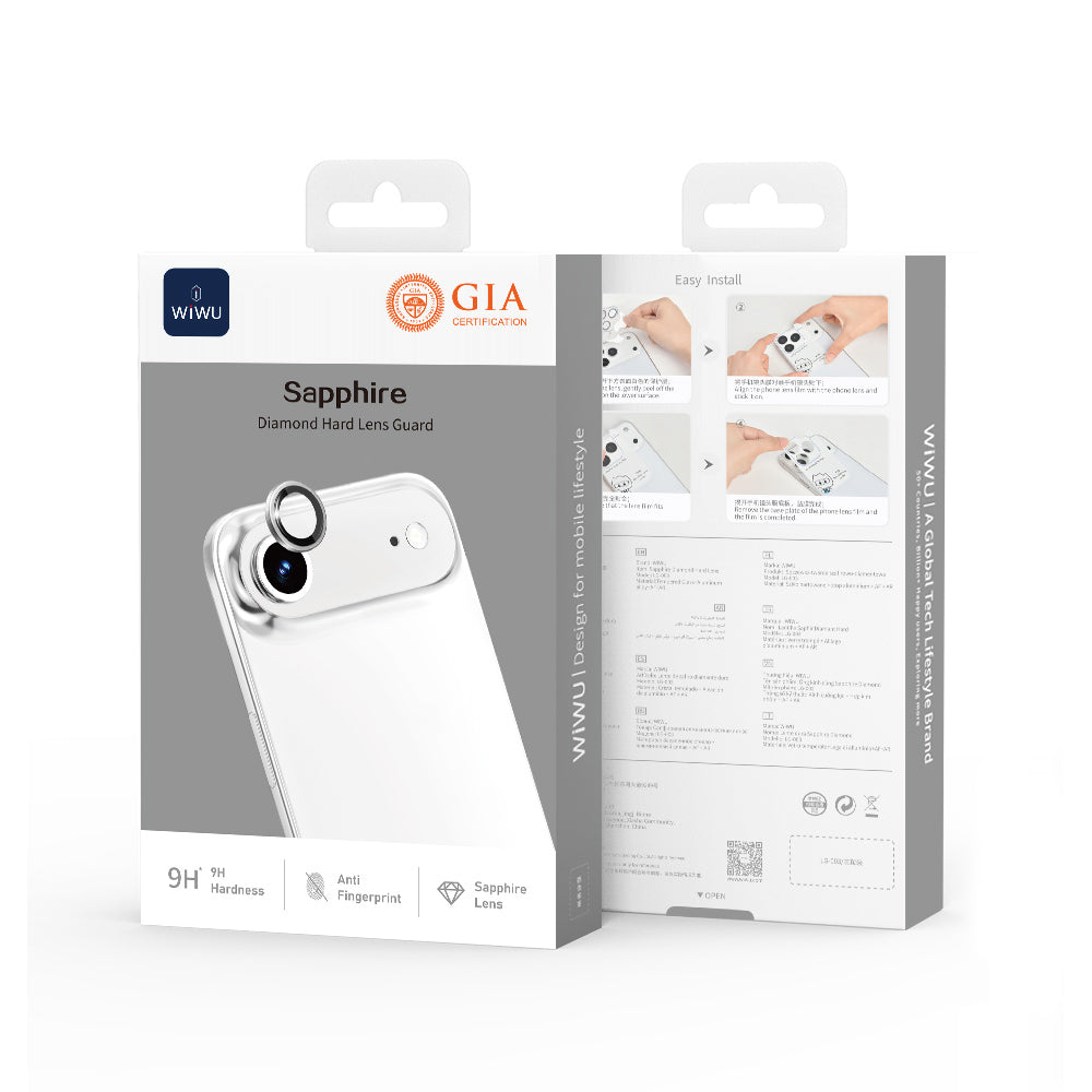 Apple iPhone 17 Air Wiwu LG-003 Lens Guard Scratch Resistant Sapphire Camera Lens Protector Silver