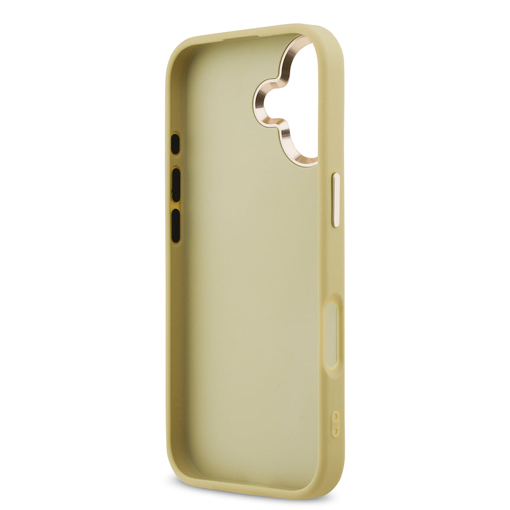 Apple iPhone 17 Kılıf Guess Orjinal Lisanslı 4G Büyük Metal Kamera Çerçeveli ve Logolu Glitter Kapak Siyah