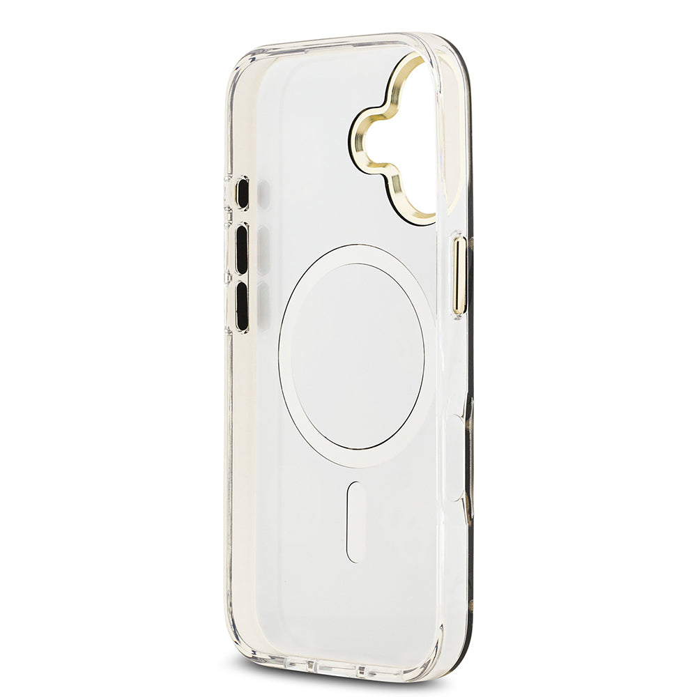 Apple iPhone 17 Case Guess Original Licensed Metal Camera Frame Glitter Mirror Cover Gold