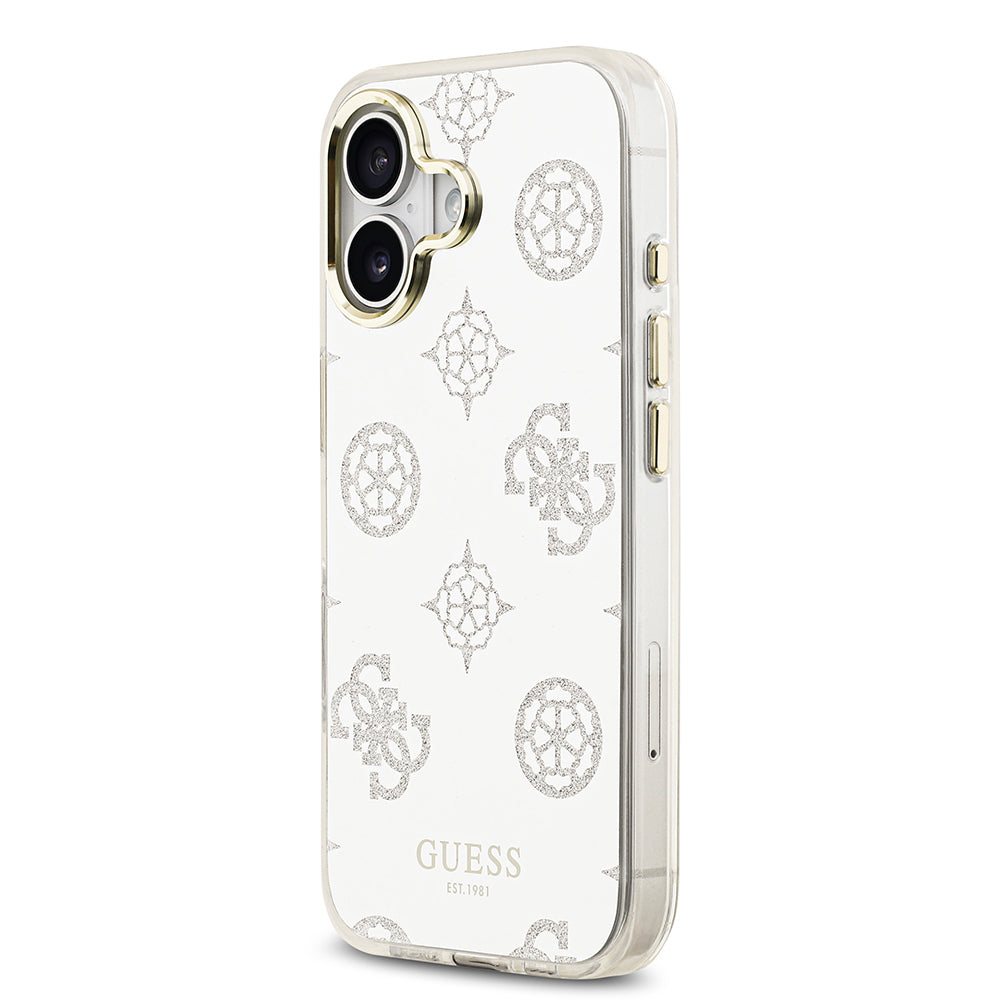 Apple iPhone 17 Case Guess Original Licensed Metal Camera Frame Glitter Mirror Cover Gold