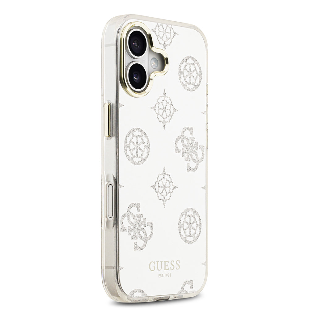 Apple iPhone 17 Case Guess Original Licensed Metal Camera Frame Glitter Mirror Cover Gold