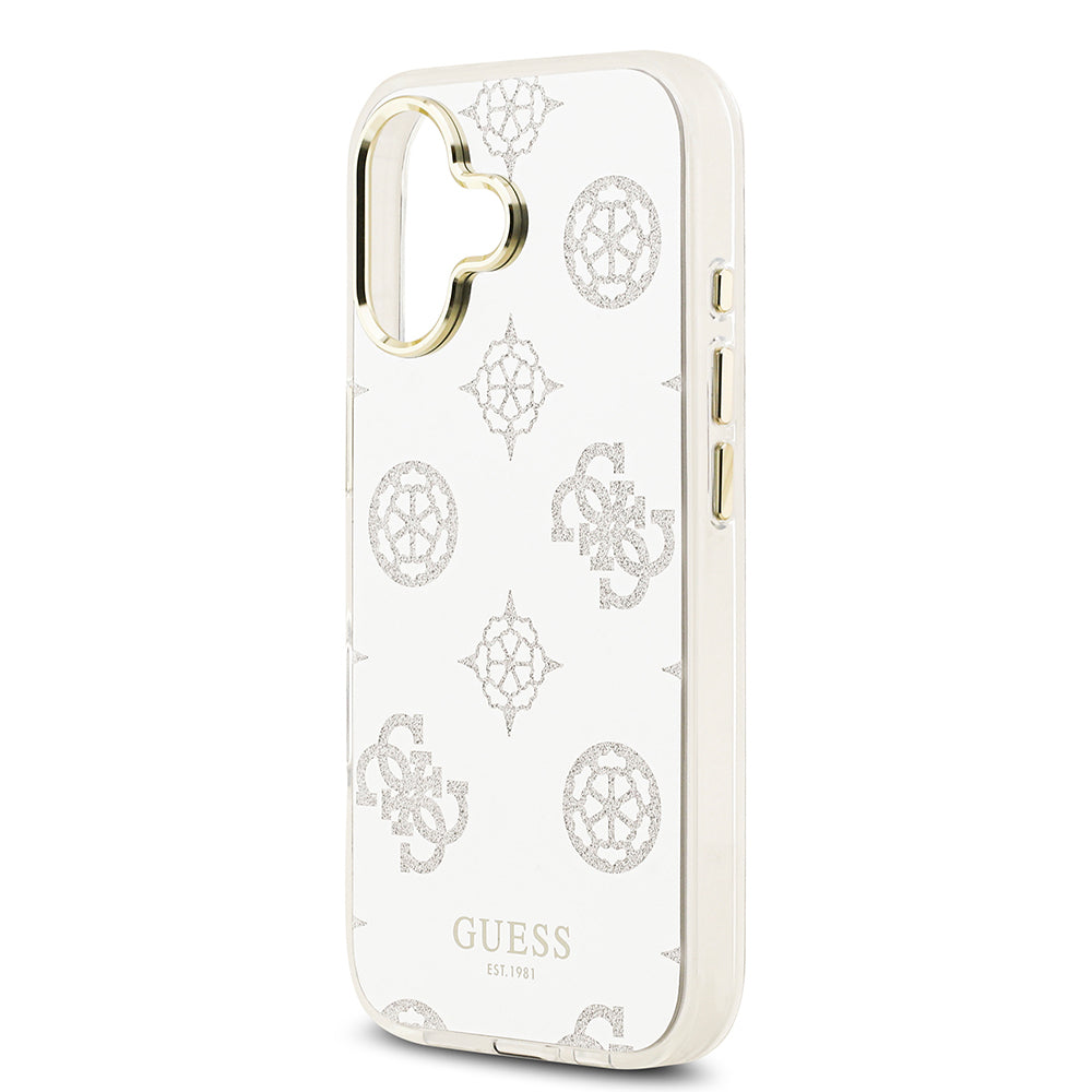 Apple iPhone 17 Case Guess Original Licensed Metal Camera Frame Glitter Mirror Cover Gold