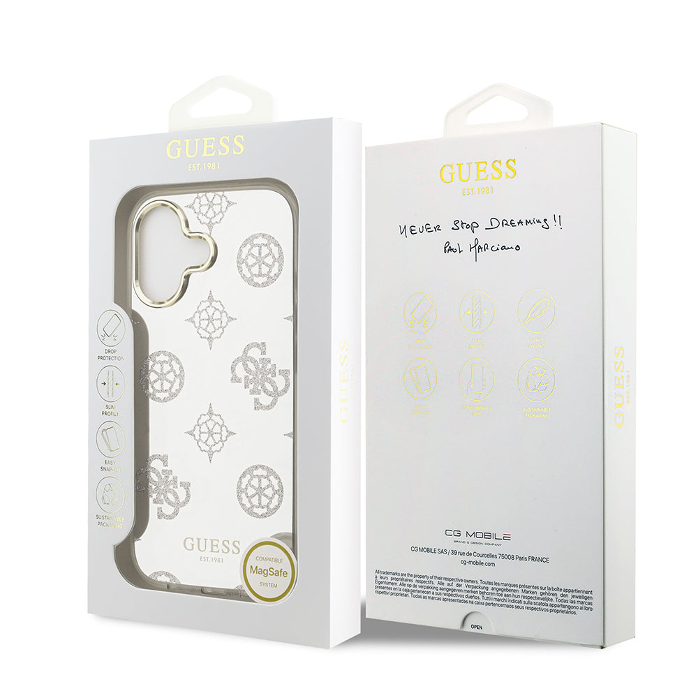 Apple iPhone 17 Case Guess Original Licensed Metal Camera Frame Glitter Mirror Cover Gold