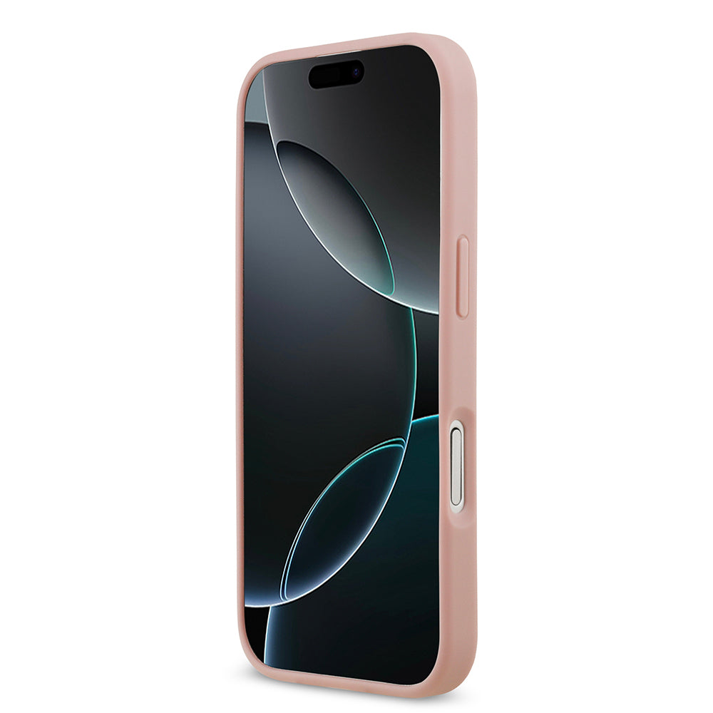 Apple iPhone 17 Kılıf Guess Orjinal Lisanslı Taşlı Arka Yüzey Üçgen Logolu Kapak Gold