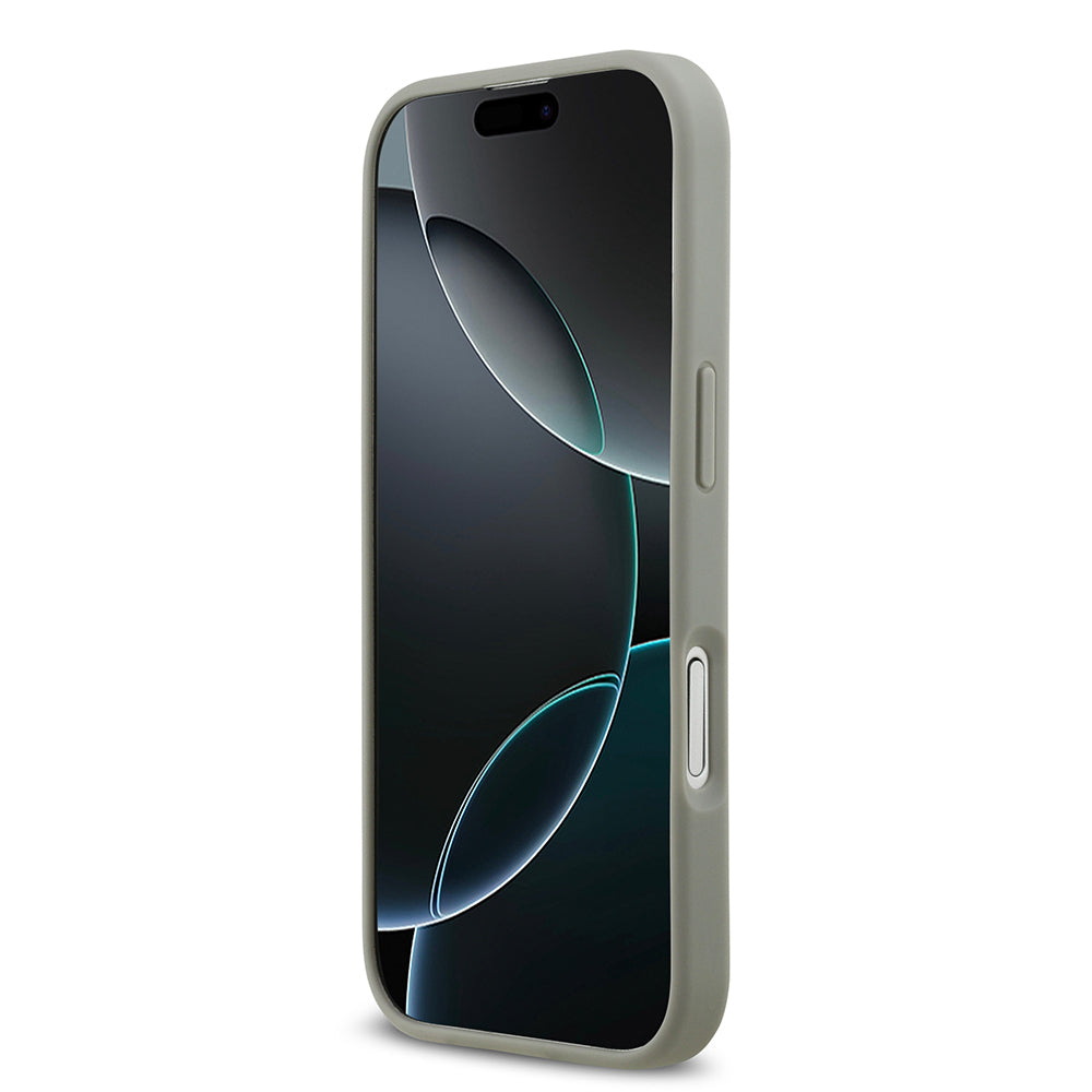 Apple iPhone 17 Kılıf Guess Orjinal Lisanslı Taşlı Arka Yüzey Üçgen Logolu Kapak Pembe