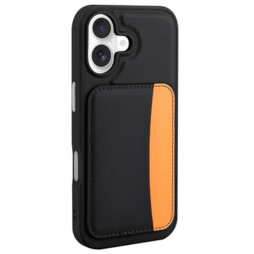 Apple iPhone 17 Kılıf Kartlıklı Zore X-Kart Silikon Kapak Kahverengi