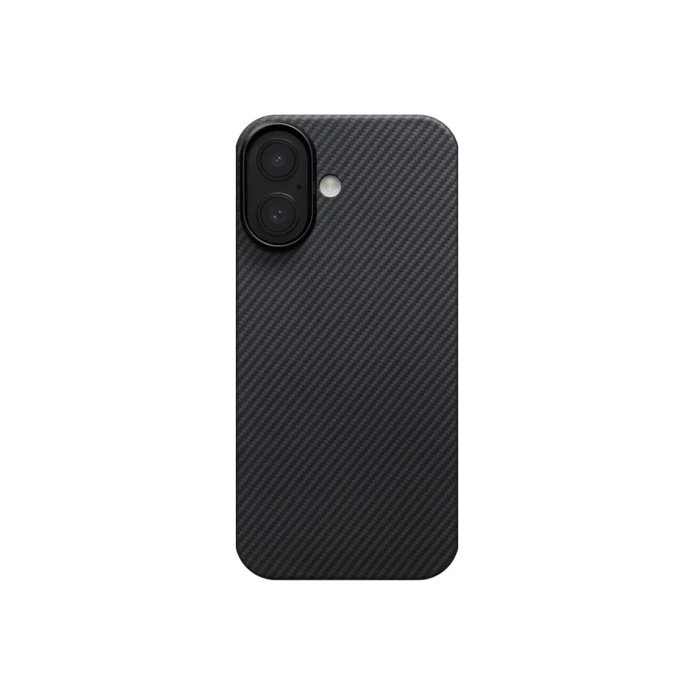 Apple iPhone 17 Case with M-safe Charging Feature 1500D Aramid Fiber Pitaka Ultra-Slim Classic Series Black-Grey Twill Cover Black-Grey