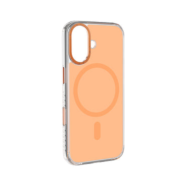 Apple iPhone 17 Kılıf M-safe Şarj Özellikli Metal Kamera Çerçeveli Airbag Tasarımlı Lenyes CK221 Sert PC Kapak Şeffaf