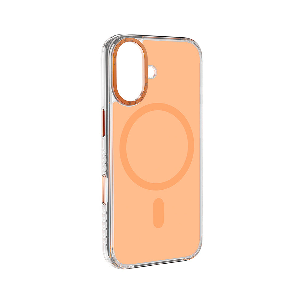 Apple iPhone 17 Case M-safe Charging Metal Camera Frame Airbag Design Lenyes CK221 Hard PC Cover Transparent