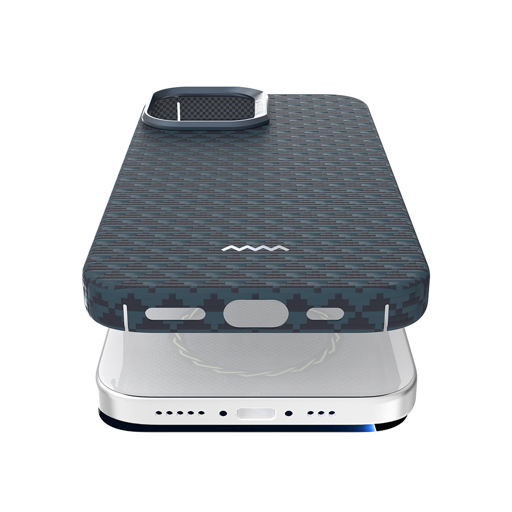 Apple iPhone 17 Kılıf M-safe Şarj Özellikli Raptic Aramid Skin Origin Serisi Kapak Kırmızı