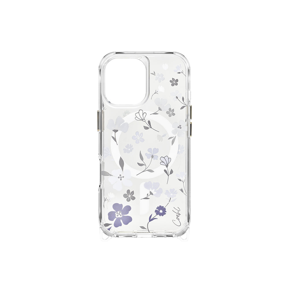 Apple iPhone 17 Case M-safe Charging Feature Transparent Back Surface Floral Coehl Amara Cover Lilac