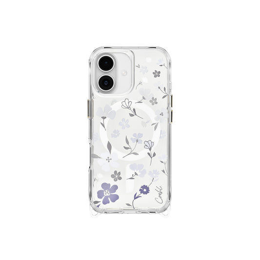 Apple iPhone 17 Case M-safe Charging Feature Transparent Back Surface Floral Coehl Amara Cover Lilac