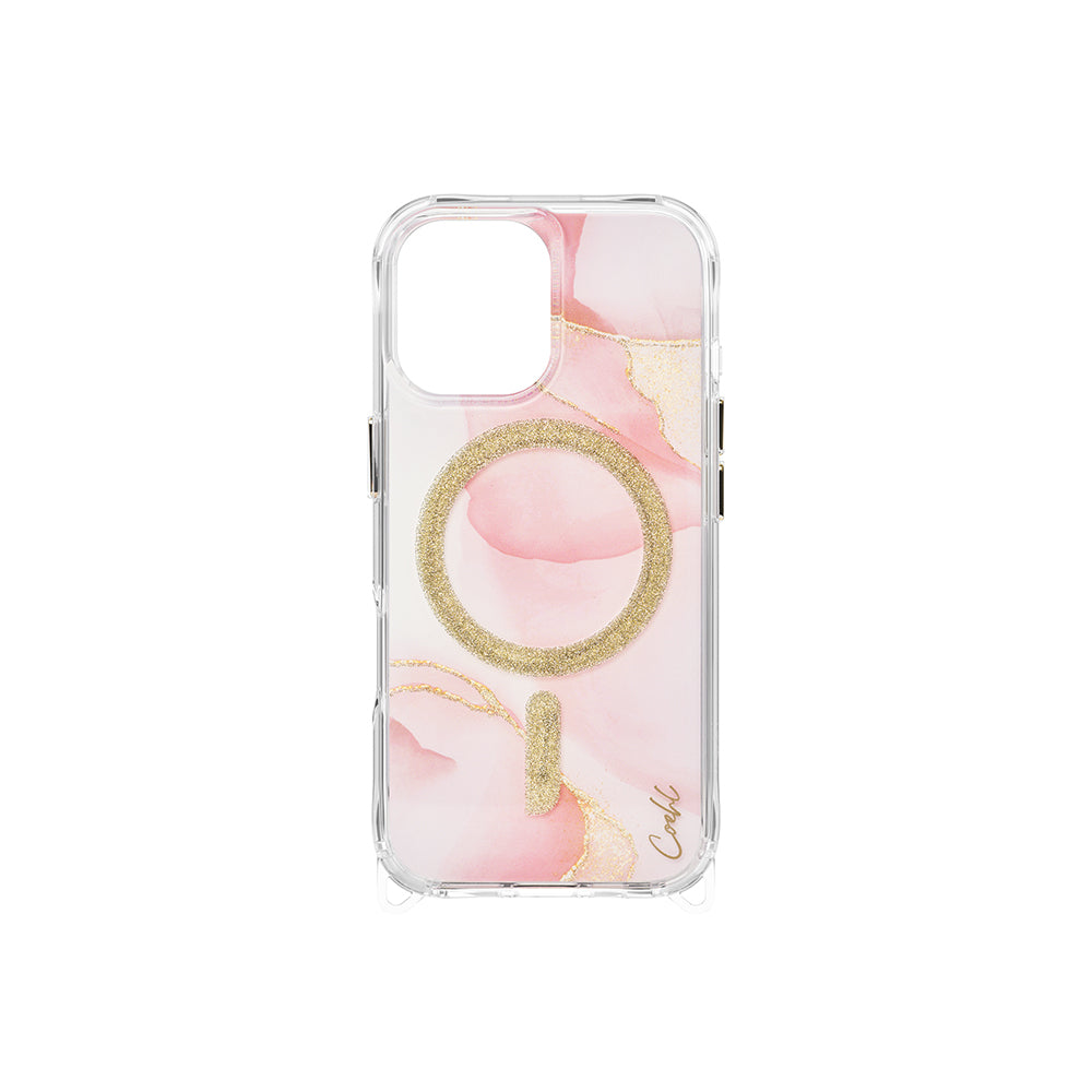 Apple iPhone 17 Case M-safe Charging Feature Glitter Magnetic Coehl Aeris Cover Pink