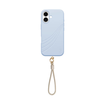Apple iPhone 17 Case M-safe Charging Feature Soft Back Surface Strap Rope Coehl Serina Cover Blue