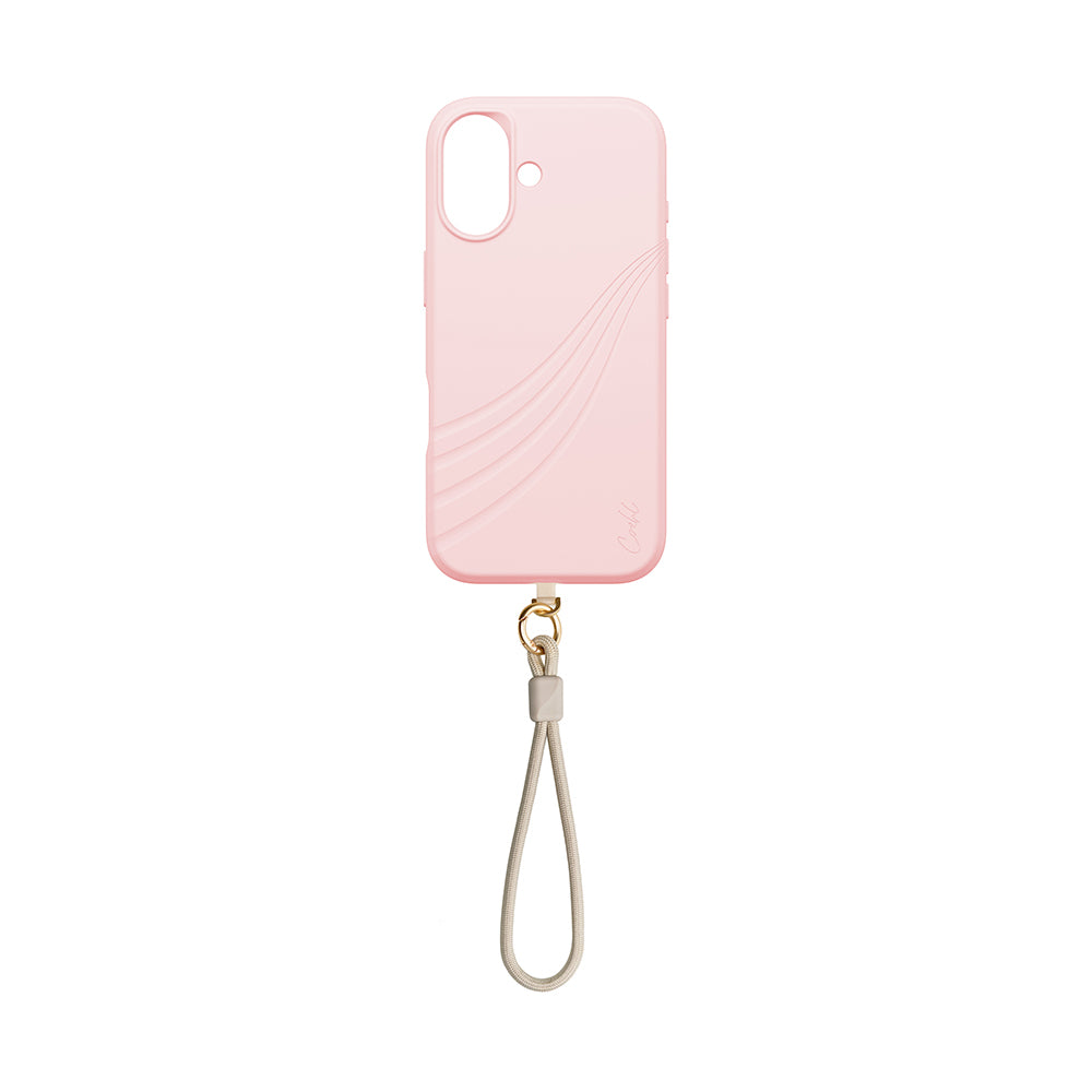 Apple iPhone 17 Case M-safe Charging Feature Soft Back Surface Strap Rope Coehl Serina Cover Pink