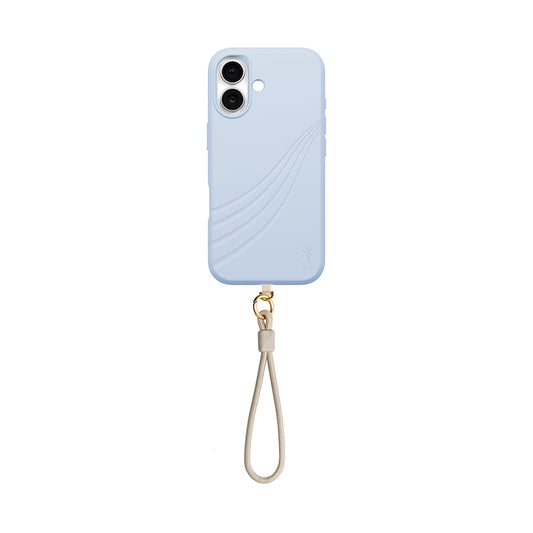 Apple iPhone 17 Case M-safe Charging Feature Soft Back Surface Strap Rope Coehl Serina Cover Blue