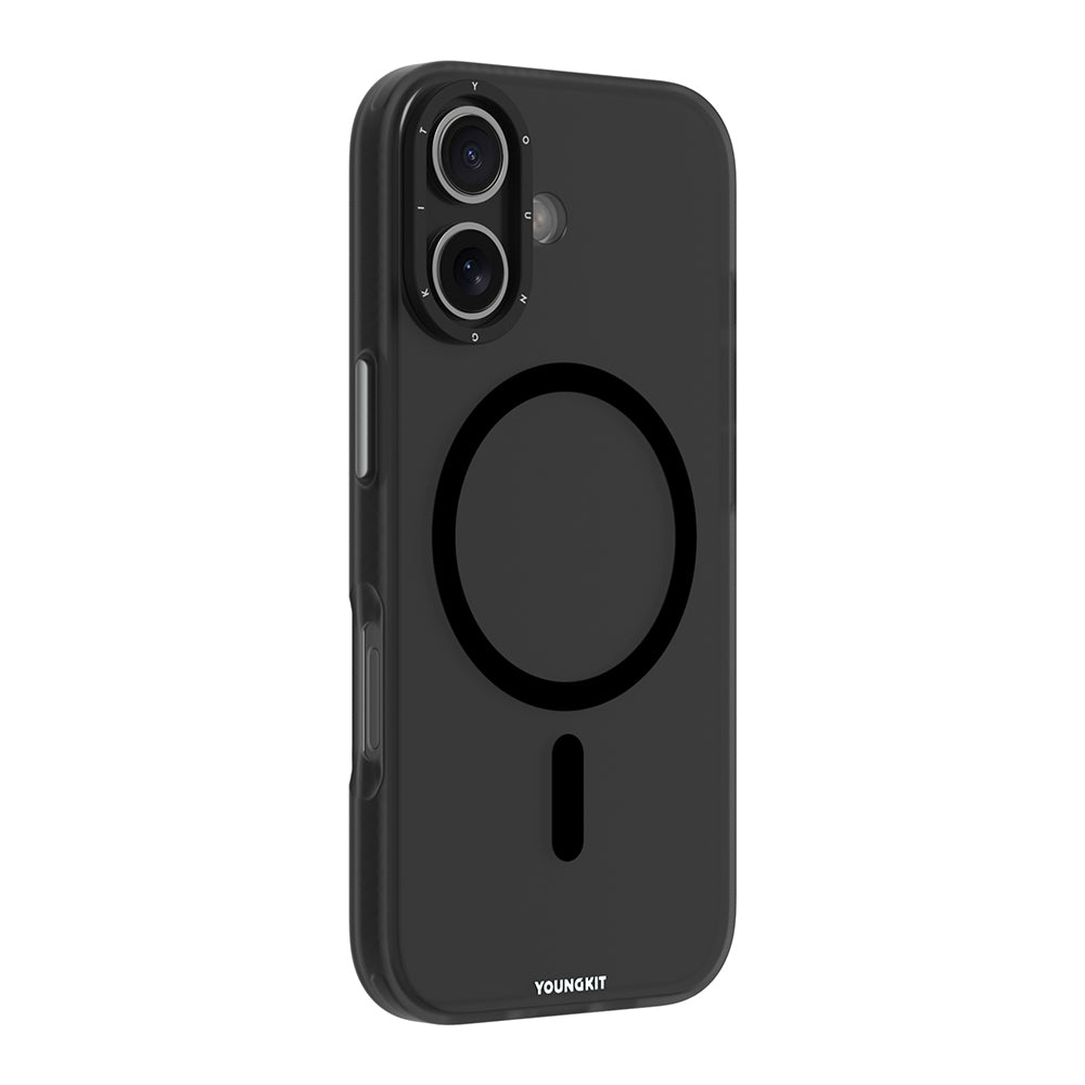 Apple iPhone 17 Kılıf M-safe Şarj Özellikli Youngkit Hidden Sand Serisi Kapak Mavi