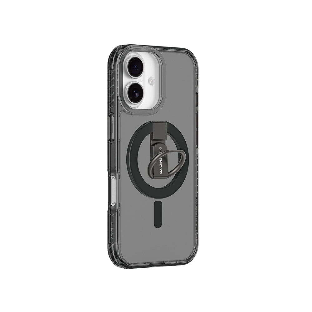 Apple iPhone 17 Case with M-safe Charging Feature and Ring Stand Amazingthing Titan Pro Series Cover Black