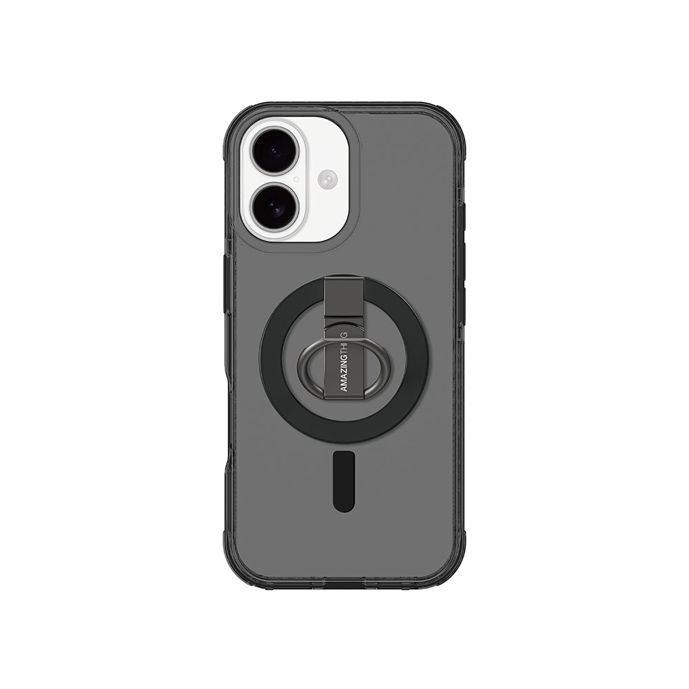 Apple iPhone 17 Case with M-safe Charging Feature and Ring Stand Amazingthing Titan Pro Series Cover Black