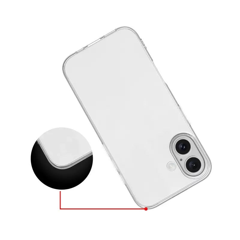 Apple iPhone 17 Case Zore Super Silicone Cover Transparent