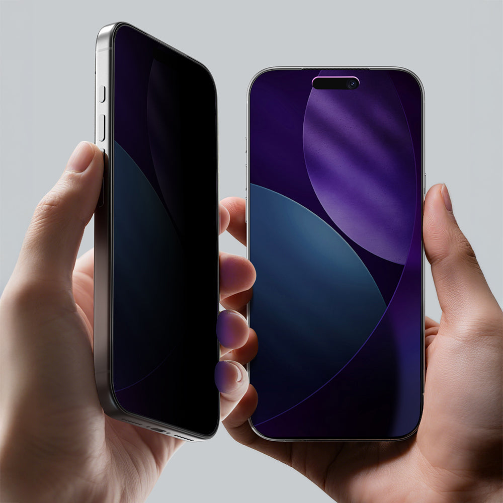 Apple iPhone 17 Pro Amazingthing Titan Privacy Parmak İzi Bırakmayan Temperli Cam Ekran Koruyucu Siyah