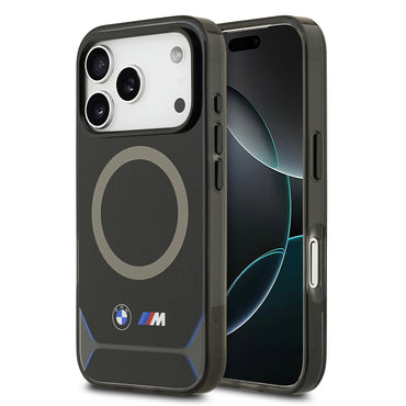 Apple iPhone 17 Pro Kılıf BMW Orjinal Lisanslı M-safe Şarj Özellikli Metal Buton Tasarımlı IML Baskılı M Dizayn Kapak