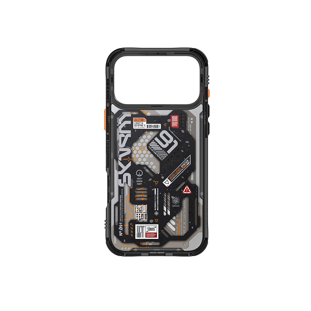 Apple iPhone 17 Pro Case Patterned Airbag Design Skinarma Spectra Cover Black
